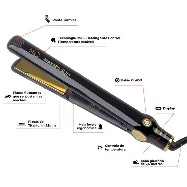 Chapinha De Cabelo Profissional Max480 Slim MQ