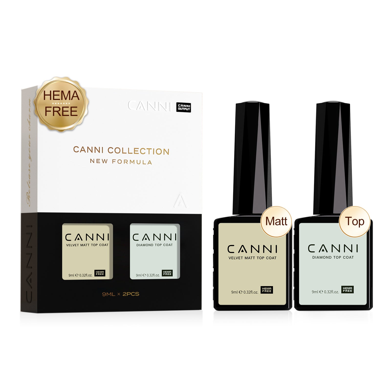 Canni Velvet Matt Top Coat and Base