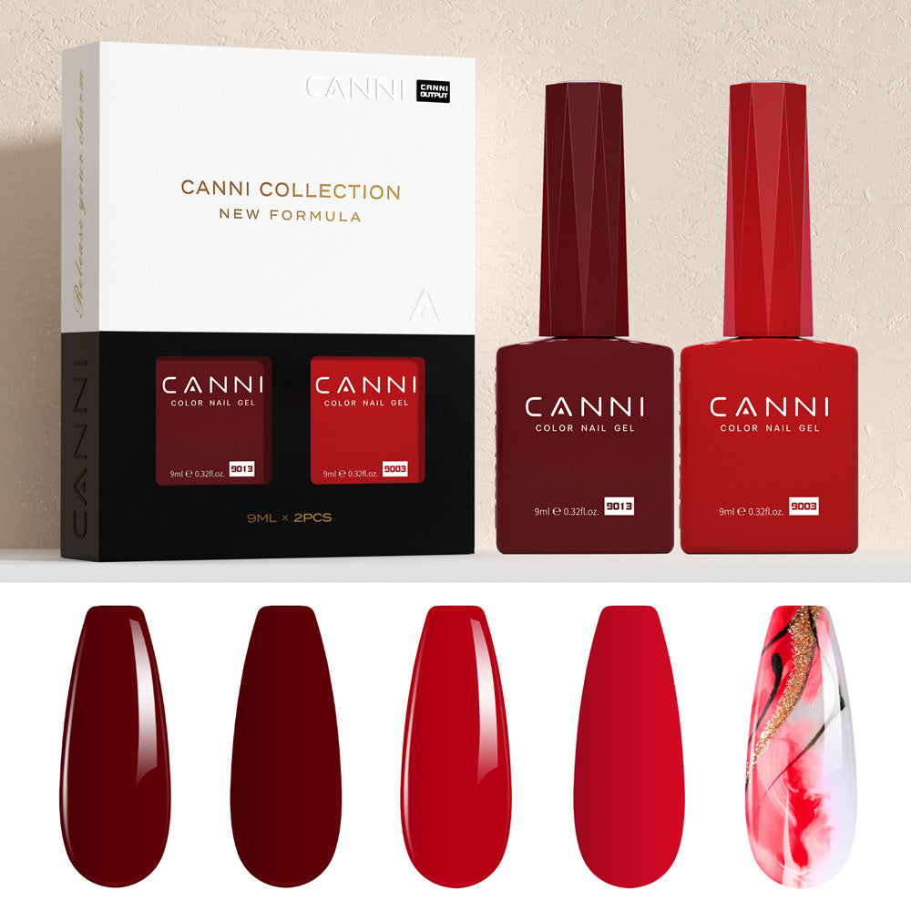 Conjunto de 2 peças de cor vermelha de 9 ml - sem hema