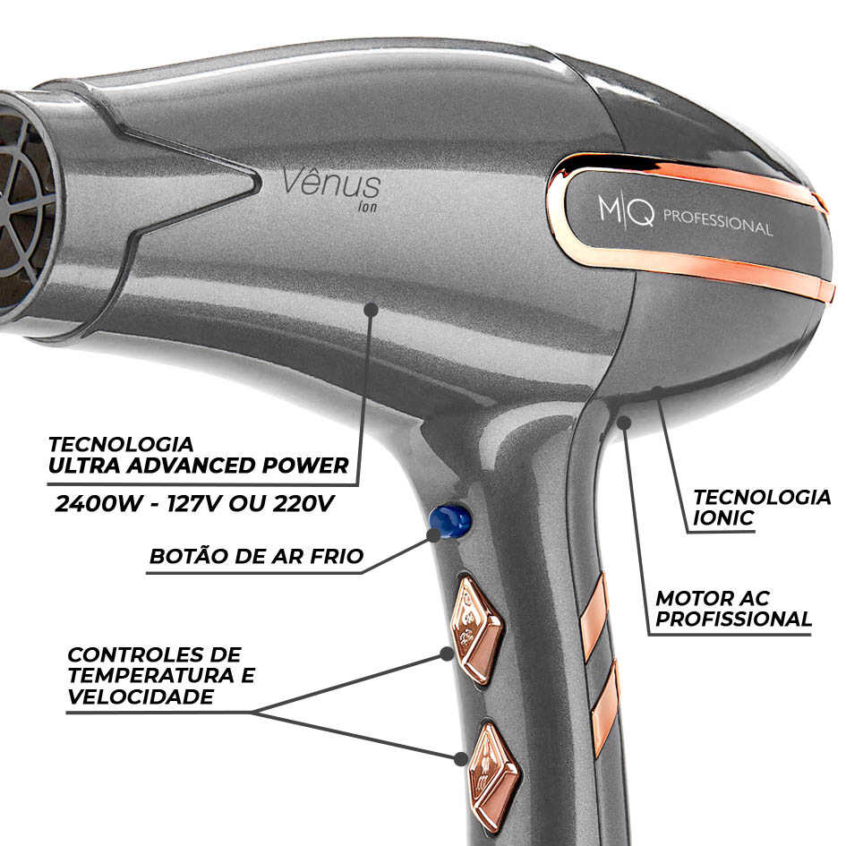 Secador VÉNUS MQ 2400W Tecnologia UAP