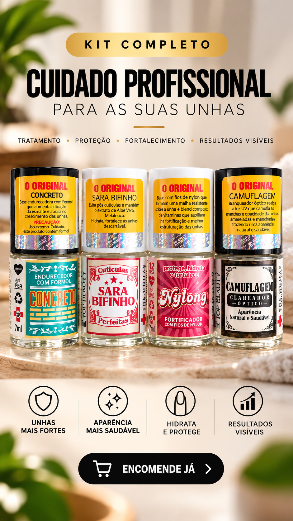 Kit O Original – Tratamento Completo para Unhas | 4 Produtos