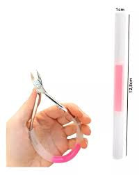 Alicate Cutículas 778-EP com Espátula Dupla e Palito Professional +mola silicone (afiado manualmente)