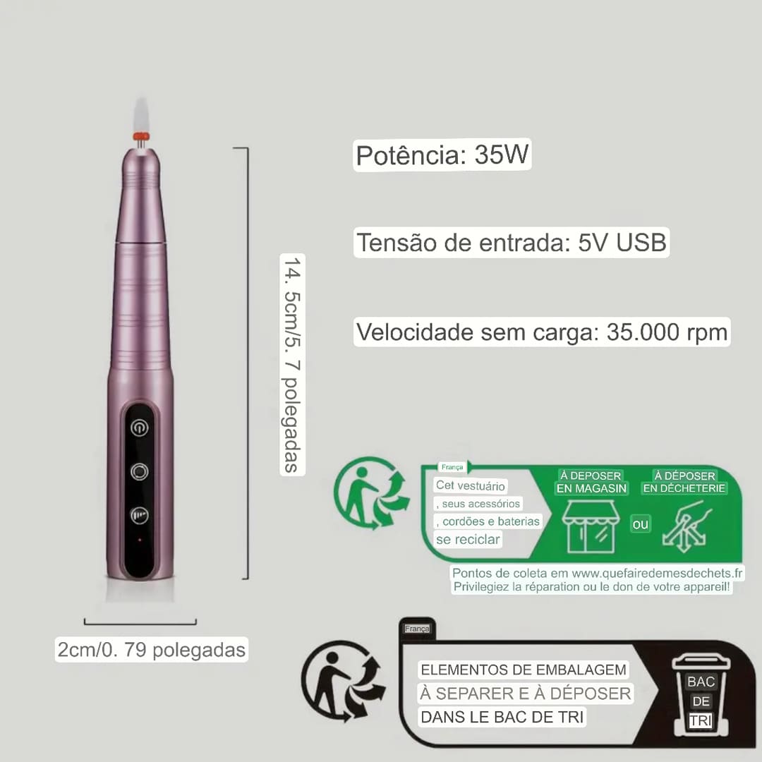 Broca Portátil Elétrica Profissional 3500RPM