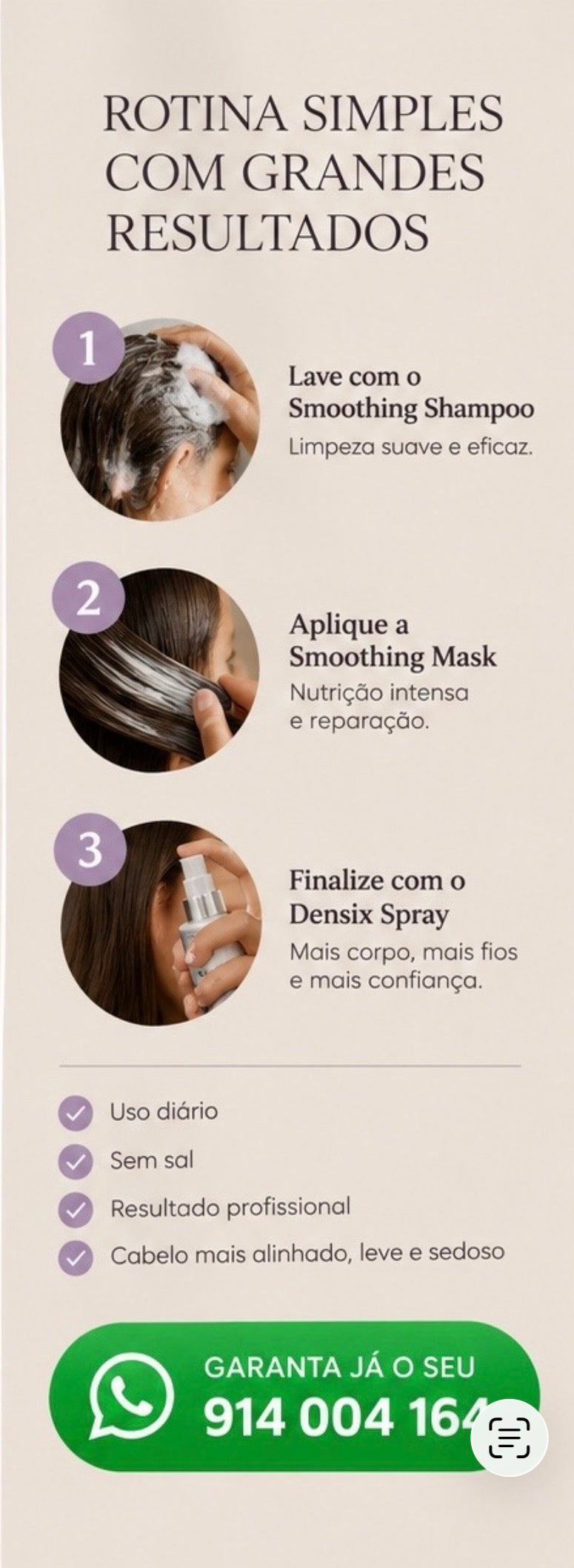 Kit Smoothing + Densix | Cuidado Completo para os Cabelos