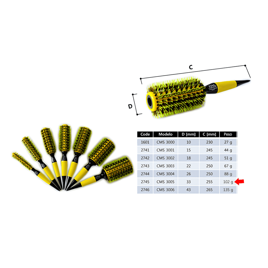 Escovas Evas CMS-3005 33mm