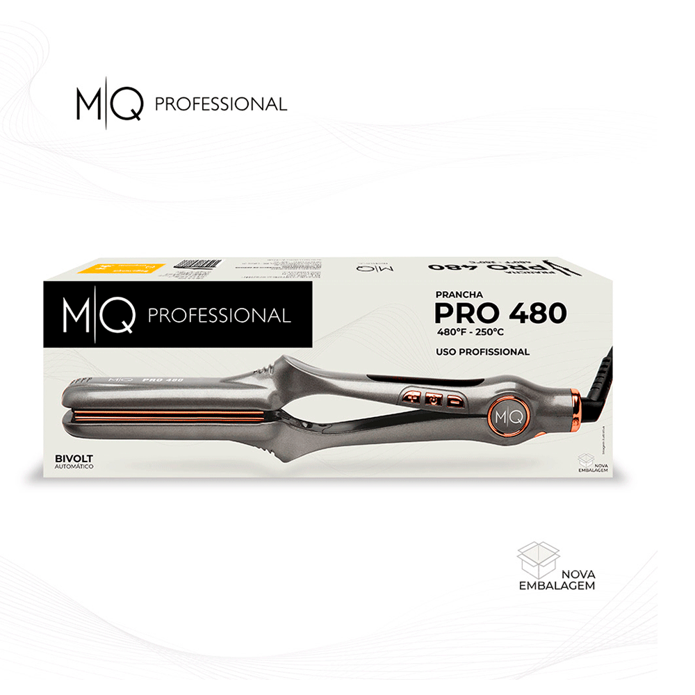 Cx com 6 Prancha De Cabelo Titanium MQ Pro 480, Chumbo/Rose Gold Bivolt