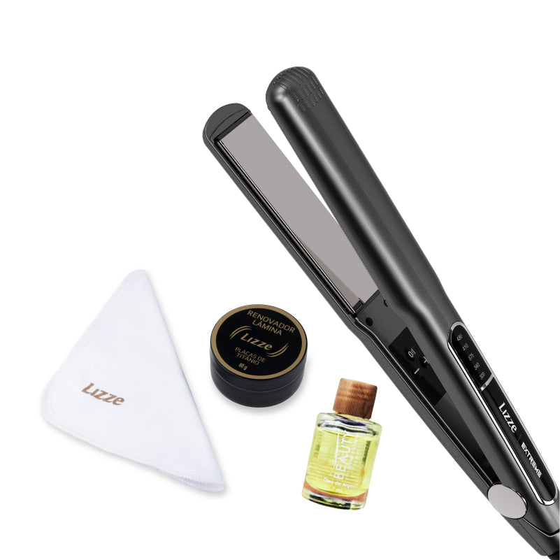 Kit Lizze Extreme 250°C + 1 Óleo Beauty impressive + 1 Cera Renovadora de lâminas + 1 Pano Especial