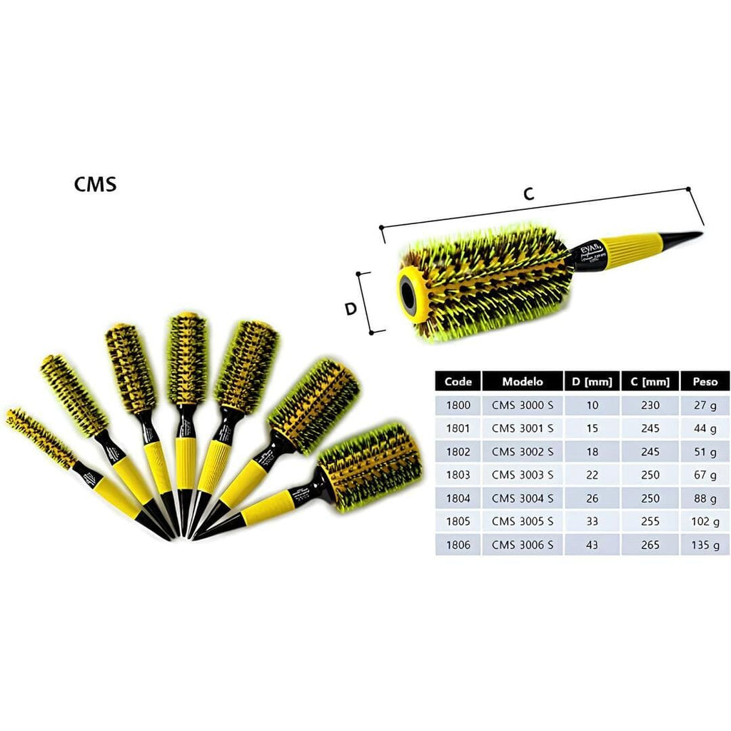 Kit com 6 Escovas Evas Original do Brasil (cerdas de javali)