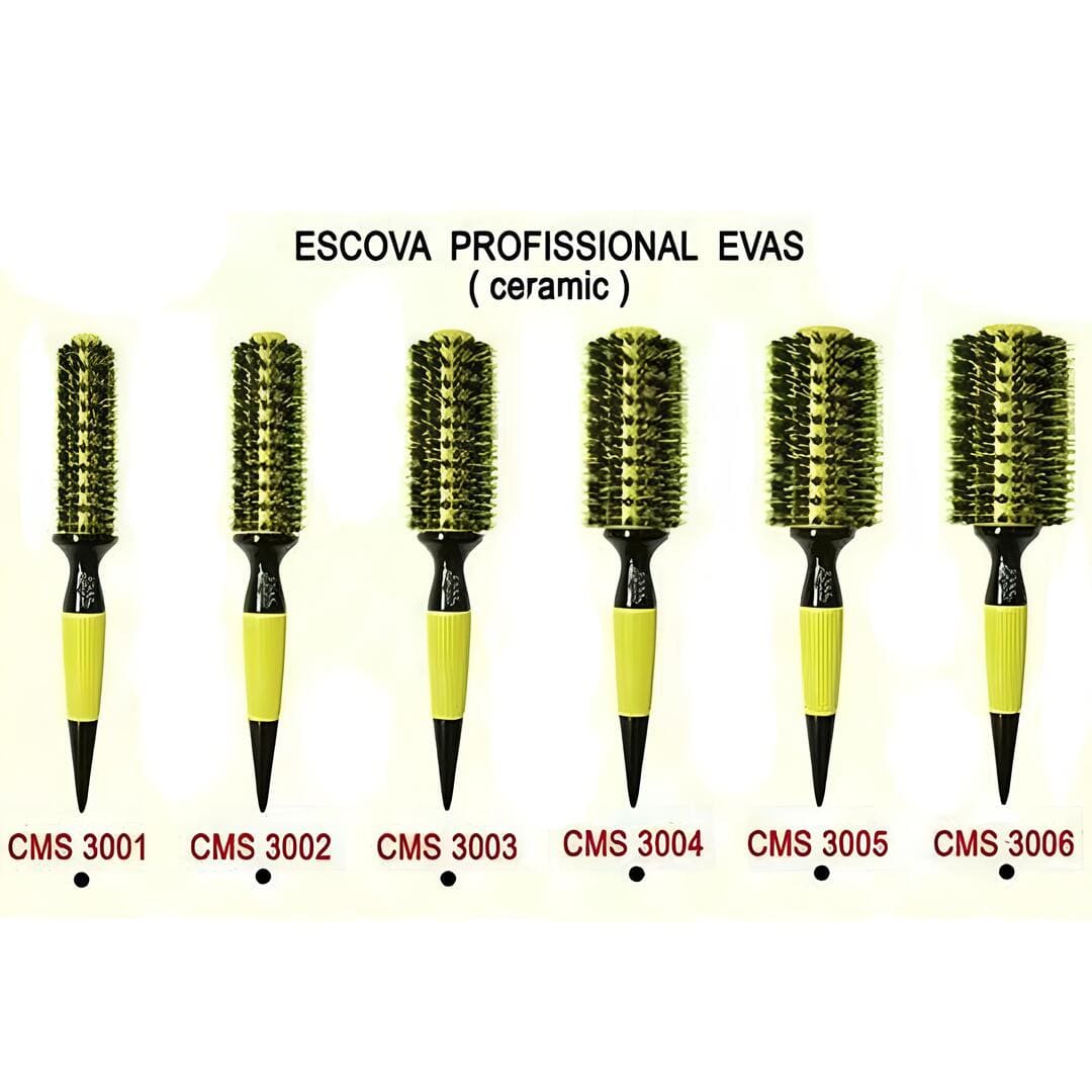 Kit com 6 Escovas Evas Original do Brasil (cerdas de javali)