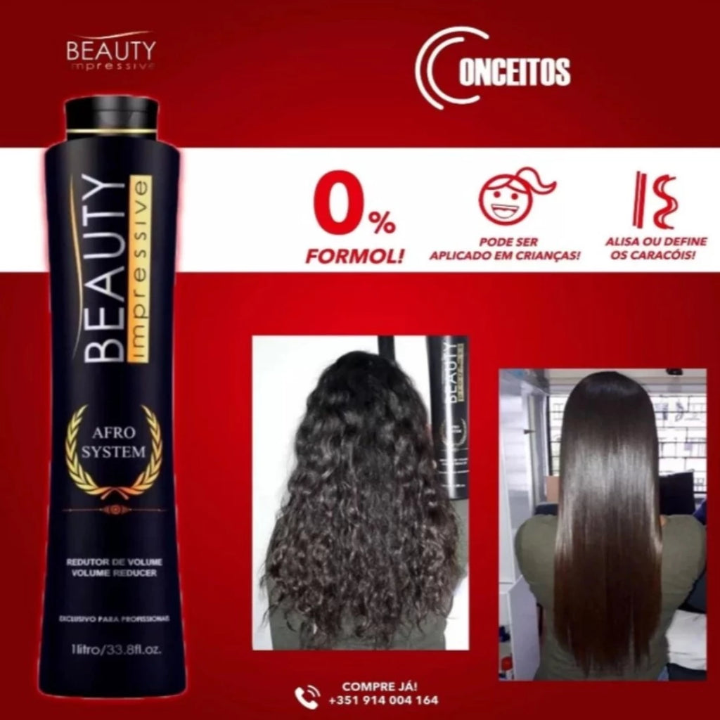 AFRO SYSTEM REDUTOR DE VOLUME SEM FORMOL BEAUTY IMPRESSIVE - Conceitos Beauty Europe